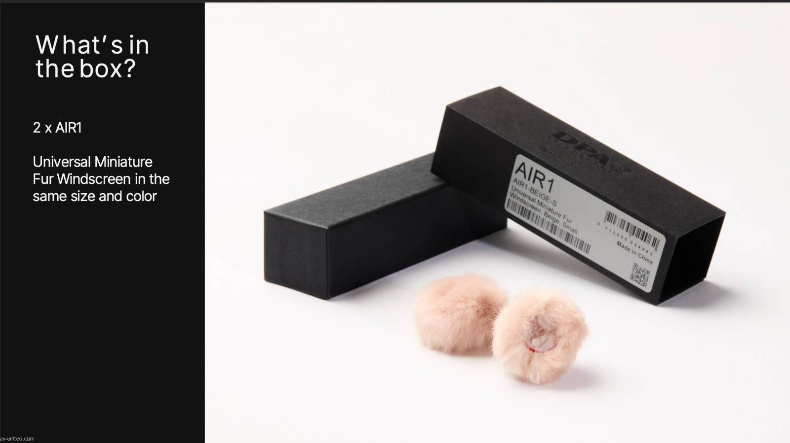 DPA Microphones AIR1 Universal Miniature Fur Windscreen, Off-White S