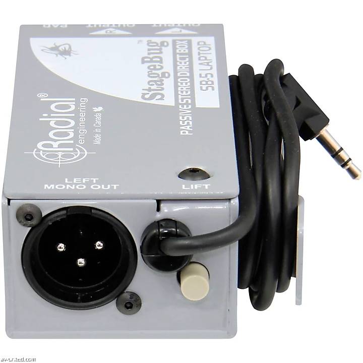 Radial Engineering StageBug SB-5 Compact Stereo Laptop DI Direct Box