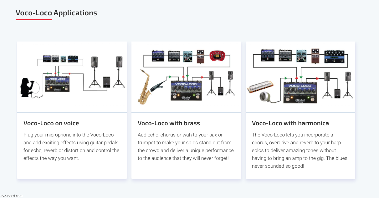 Radial Engineering VocoLoco Vocal Preamp & Effects Loop Switcher for