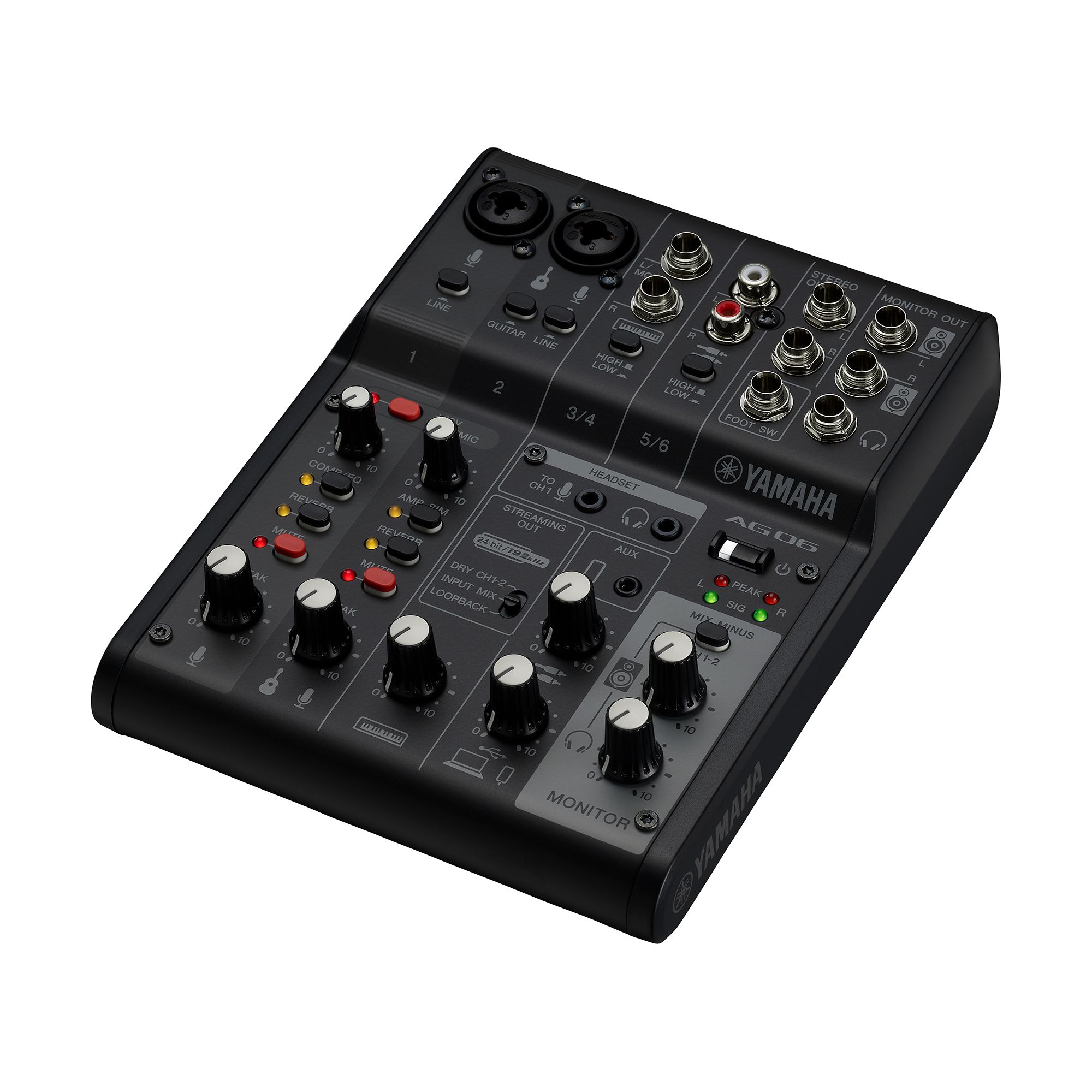 Yamaha AG06MK2 Live Streaming Mixer (Black)